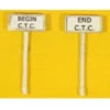 JL Innovative 838 - Begin/End C.T.C. Sign Set (2) - HO Scale -Vallejo Shop jli838 73014.1671411252