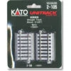 Kato 2-105 - 60mm (2 3/8") Straight Track [4 Pcs] - HO Scale -Vallejo Shop kat2 105 75697.1671411409