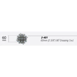 Kato 2-401 - 60mm (2 3/8") 90° Crossing [1 Pc] - HO Scale