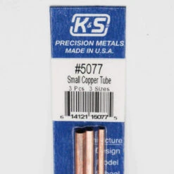 K&S Precision Metal 5077 - Bendable Copper Tube 3/32, 5/32, 1/8 X 12" Long