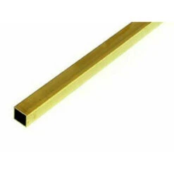 K&S Precision Metal 8155 - 1/4" Outside Diameter Square Brass Tube (1 Pc Per Card)