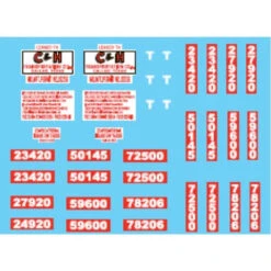 Lonestar Model 12023 - Company Decal Accessory Pack - C&H Transportation - HO Scale