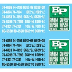 Lonestar Model 12030 - Company Decal Accessory Pack - B&P Motor Express - HO Scale