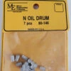 Micro Engineering 80-146 - Oil Drum 7pcs - N Scale
