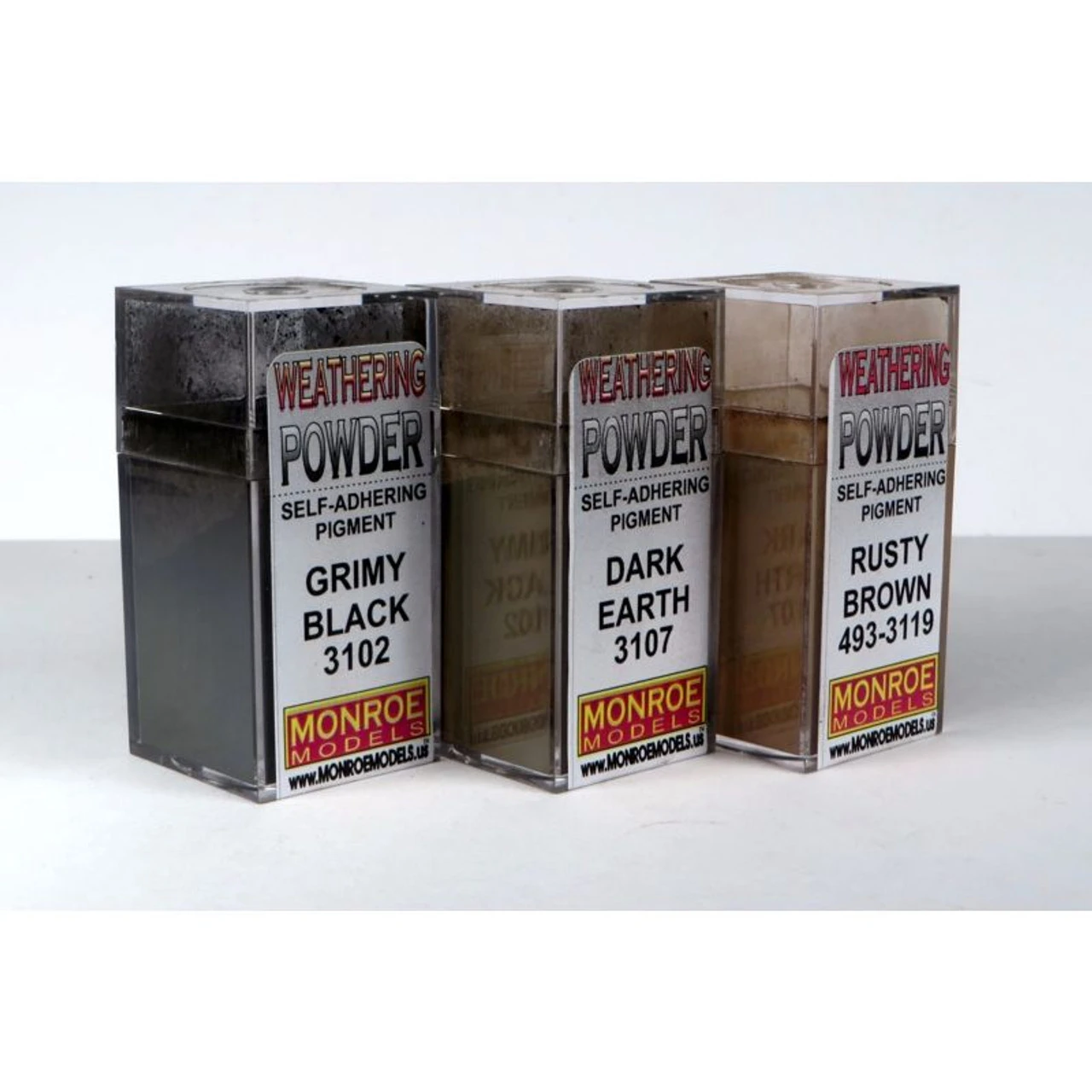 Monroe Models 2912 - Grit And Grime Weathering Powder Set 3 Monroe Models 2912 - Grit And Grime Weathering Powder Set