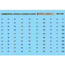 Microscale 60-4168 - Vehicle Decal Set Commercial Vehicle License Plates - N Scale