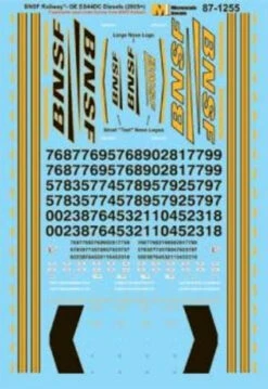 Microscale 87-1255 - HO Scale - BNSF Railway - Diesels, GE ES44DCs (2005+) BNSF Railway (BNSF) - HO Scale