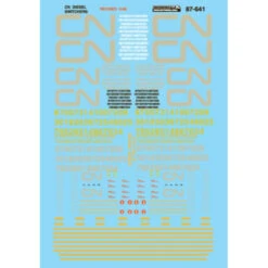 Microscale 87-641 - Railroad Decal Set: Diesel Switchers Early 1961-1992 Canadian National (CN) - HO Scale