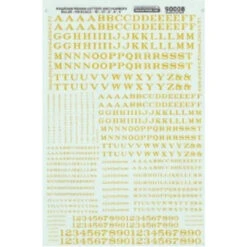 Microscale 90008 - Railroad Roman Letters And Numbers Delux - HO Scale