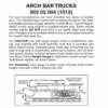 Micro-Trains 00302004 - Arch Bar Trucks With Long Extension Couplers (1012) 1 Pair -Vallejo Shop mtl00302004 72887.1645223567