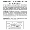 Micro-Trains 00302042 - Barber Roller Bearing Trucks With Medium Extension Couplers (1037) 1 Pair -Vallejo Shop mtl00302042 66018.1645223571
