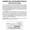 Micro-Trains 00302043 - Barber Roller Bearing Trucks With Medium(+) Extension Couplers (1024) 1 Pair -Vallejo Shop mtl00302043 69499.1645223571