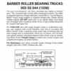 Micro-Trains 00302044 - Barber Roller Bearing Trucks With Long Extension Couplers (1038) 1 Pair -Vallejo Shop mtl00302044 80147.1645223571