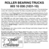 Micro-Trains 00310030 - Roller Bearing Trucks Without Couplers (1031-10) 10 Pair -Vallejo Shop mtl00310030 81787.1645223578