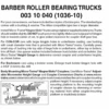 Micro-Trains 00310040 - Barber Roller Bearing Trucks Without Couplers (1036-10) 10 Pair -Vallejo Shop mtl00310040 17169.1645223579