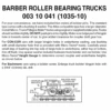 Micro-Trains 00310041 - Barber Roller Bearing Trucks With Short Extension Couplers (1035-10) 10 Pair 1 Micro-Trains 00310041 - Barber Roller Bearing Trucks With Short Extension Couplers (1035-10) 10 Pair -Vallejo Shop mtl00310041 07812.1645223579