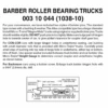 Micro-Trains 00310044 - Barber Roller Bearing Trucks With Long Extension Couplers (1038-10) 10 Pair -Vallejo Shop mtl00310044 31552.1645223579