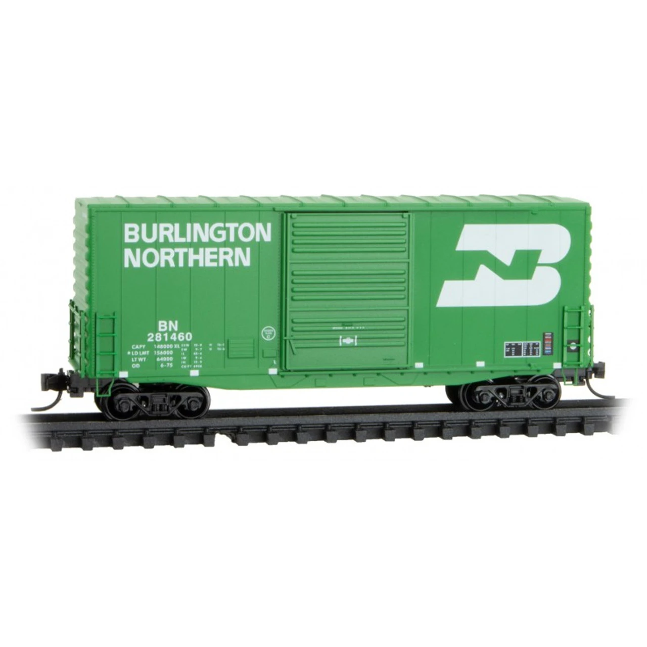 Micro-Trains Line 10100091 - 40' Hy-Cube Box Car Burlington Northern (BN) 281460 - N Scale 3 Micro-Trains Line 10100091 - 40' Hy-Cube Box Car Burlington Northern (BN) 281460 - N Scale