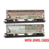 Micro-Trains Line 98305047 - Soo Line 3-bay Covered Hopper 2-pack (Weathered, Jewel Cases) Soo Line (SOO) 74181, 74289 - N Scale -Vallejo Shop mtl98305047 83081.1682090812