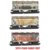 Micro-Trains Line 99305037 - 2-Bay Covered Hopper WEATHERED FOAM 3pk Southern (SOU) 91809, 91165, 91849 - N Scale 2 Micro-Trains Line 99305037 - 2-Bay Covered Hopper WEATHERED FOAM 3pk Southern (SOU) 91809, 91165, 91849 - N Scale -Vallejo Shop mtl99305037 57987.1683674268