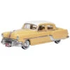 Oxford Diecast Oxford 87PC54002 - 1954 Pontiac Chieftain 4-Door Sedan Winter White, Maize Yellow - Assembled - HO Scale -Vallejo Shop oxf87PC54002 38181.1645223675