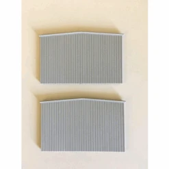 Pikestuff 541-1012 - Prefab Steel Warehouse End Wall Panels - HO Scale Kit