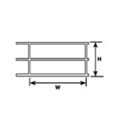 Plastruct 90681 - Styrene Handrail 2 Pcs. - N Scale