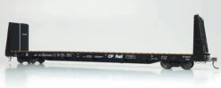 Rapido 147002A - Marine Industries 66' Bulkhead Flatcar Canadian Pacific (CP) 317410 - HO Scale