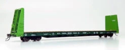Rapido 147006A - Marine Industries 66' Bulkhead Flatcar British Columbia Railway (BCIT) 818006 - HO Scale