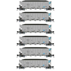 Rapido 538036 - Autoflood III Coal Hopper (6 Car Set) Mitsui Rail Capital (MBKX) - N Scale
