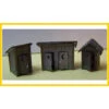 RS Laser 2010 - 3 Outhouses - 1 Double Door 2 Single - HO Scale Kit -Vallejo Shop rsl2010 35066.1645223917