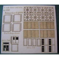 RslaserKits 3987 - Doors And Trim - N Scale Kit