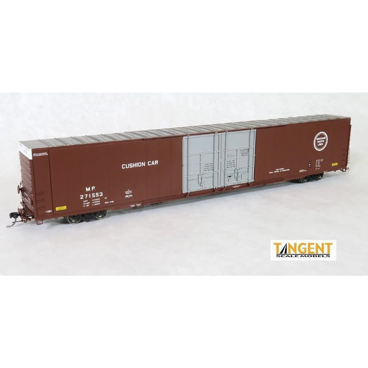 Tangent Scale Models 25031-03 - Greenville 86' Double Plug Door Box Car Missouri Pacific (MP) 271553 - HO Scale 3 Tangent Scale Models 25031-03 - Greenville 86' Double Plug Door Box Car Missouri Pacific (MP) 271553 - HO Scale