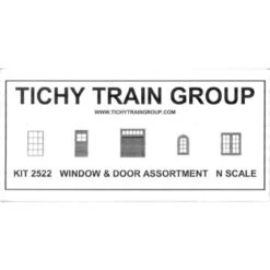 Tichy Train Group 2522 - 80-Piece Window & Door Assortment