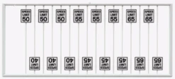 Tichy Train Group 8260 - High Speed Limit Signs 16 Pcs - HO Scale