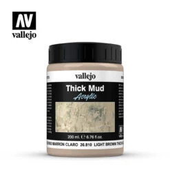 Vallejo 26810 - Diorama Effects - Light Brown Mud 200mL -