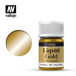 Vallejo Model Color #214 35ml - 70-793 - Metallic Rich Gold - Alcohol Base