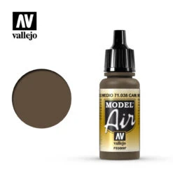 Vallejo Model Air 71-038 Camouflage Medium Brown 17 Ml Bottle