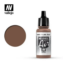 Vallejo Model Air 71-069 Rust Metallic 17 Ml Bottle