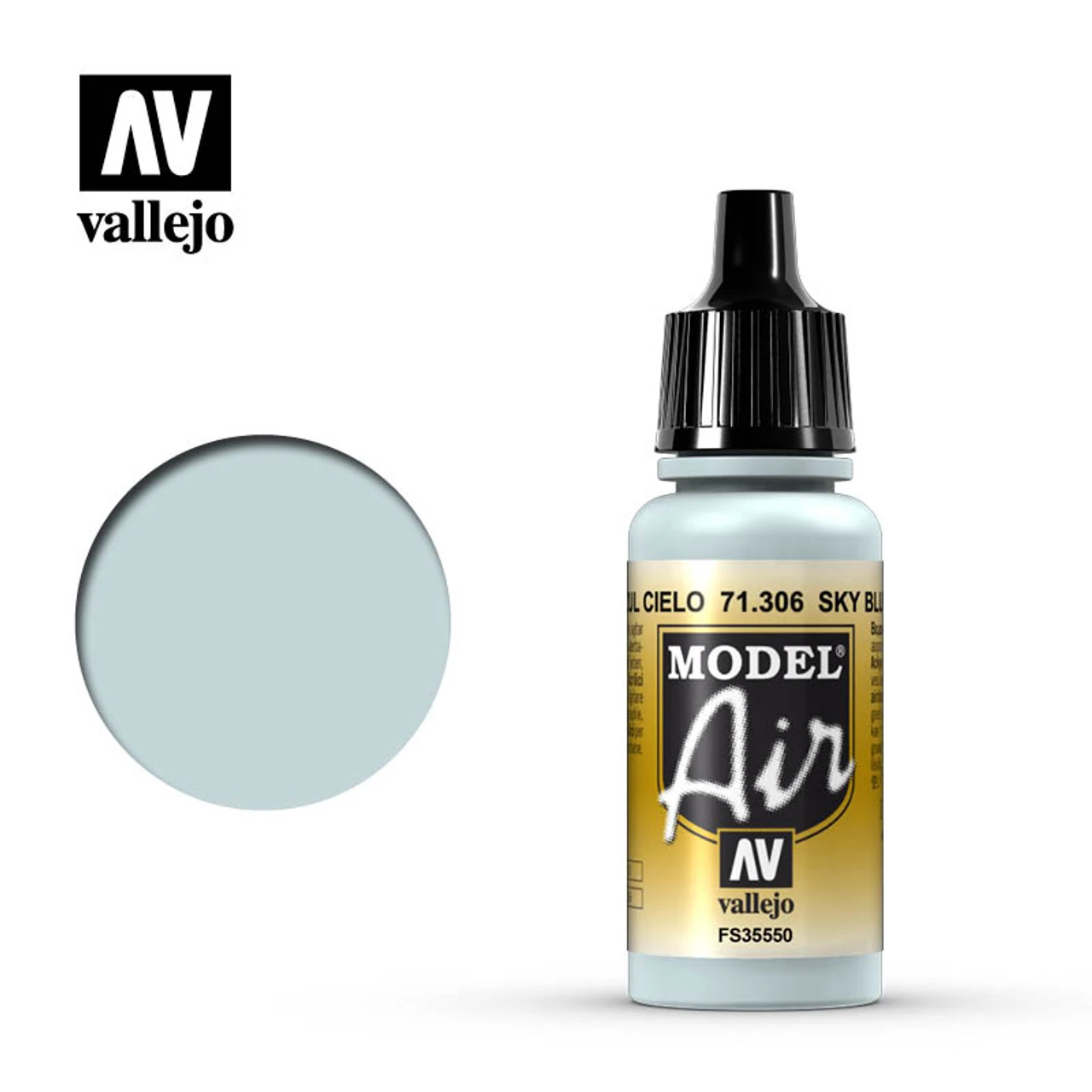 Vallejo Model Air 71.306 - Sky Blue 17 Ml Bottle 3 Vallejo Model Air 71.306 - Sky Blue 17 Ml Bottle