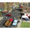 Walthers Cornerstone 933-3195 - Asphalt Street System -- Straight Sections Pkg(10) With Accessories - HO Scale Kit