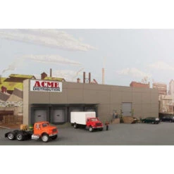 Walthers Cornerstone 933-4071 - Modern Concrete Warehouse Background Building - HO Scale Kit