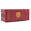 Walthers SceneMaster 949-8059 - 20' Corrugated Container MSC Red - HO Scale -Vallejo Shop wal949 8059 23697.1645224615