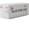 Walthers SceneMaster 949-8661 - 20' Smooth-Side Container - Ready To Run Blue Star Line - HO Scale