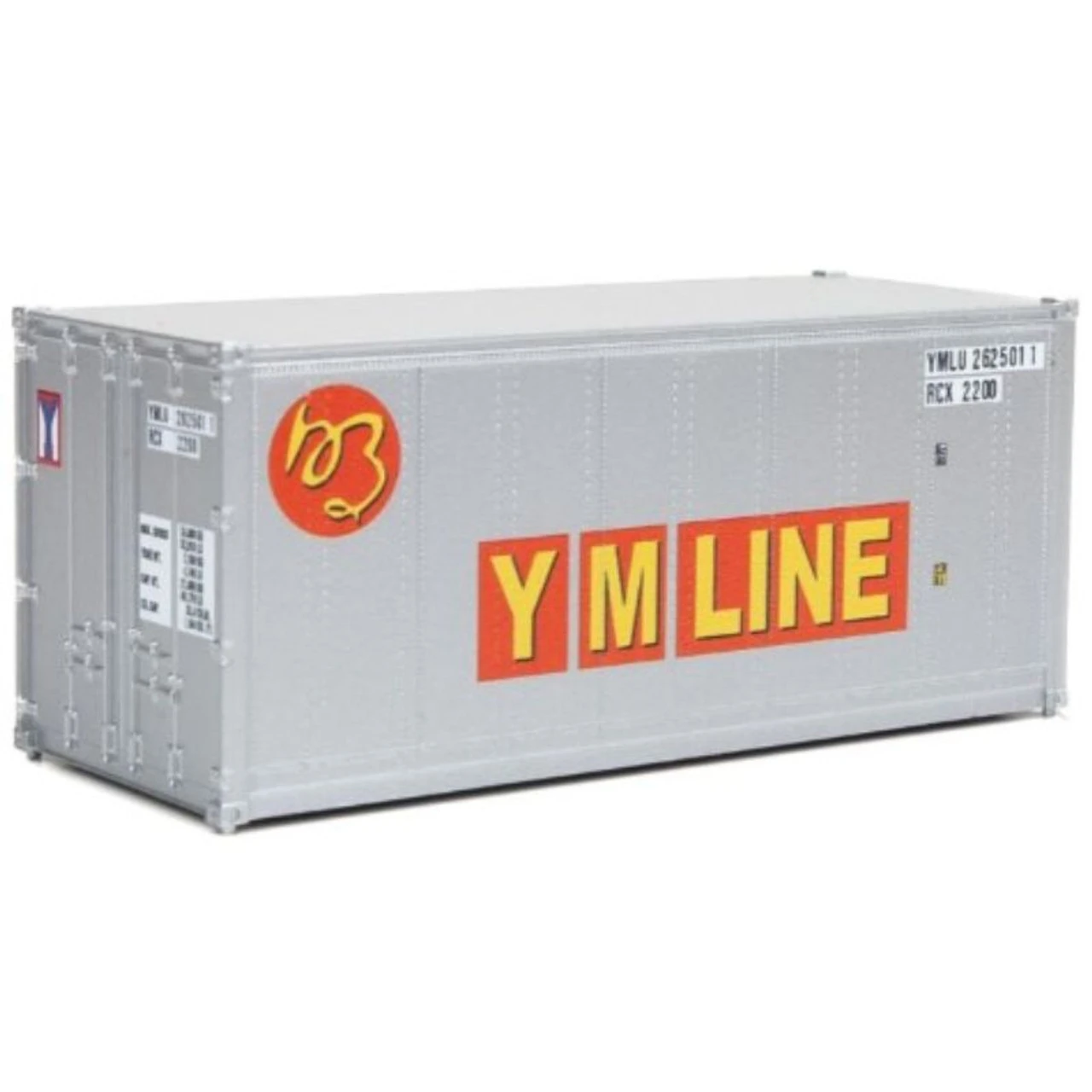 Walthers SceneMaster 949-8667 - 20' Smooth Side Container YM Line - HO Scale 3 Walthers SceneMaster 949-8667 - 20' Smooth Side Container YM Line - HO Scale