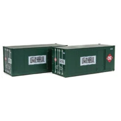 Walthers SceneMaster 949-8681 - 20' Smooth Side Container Unit Haul 2 Pack - HO Scale
