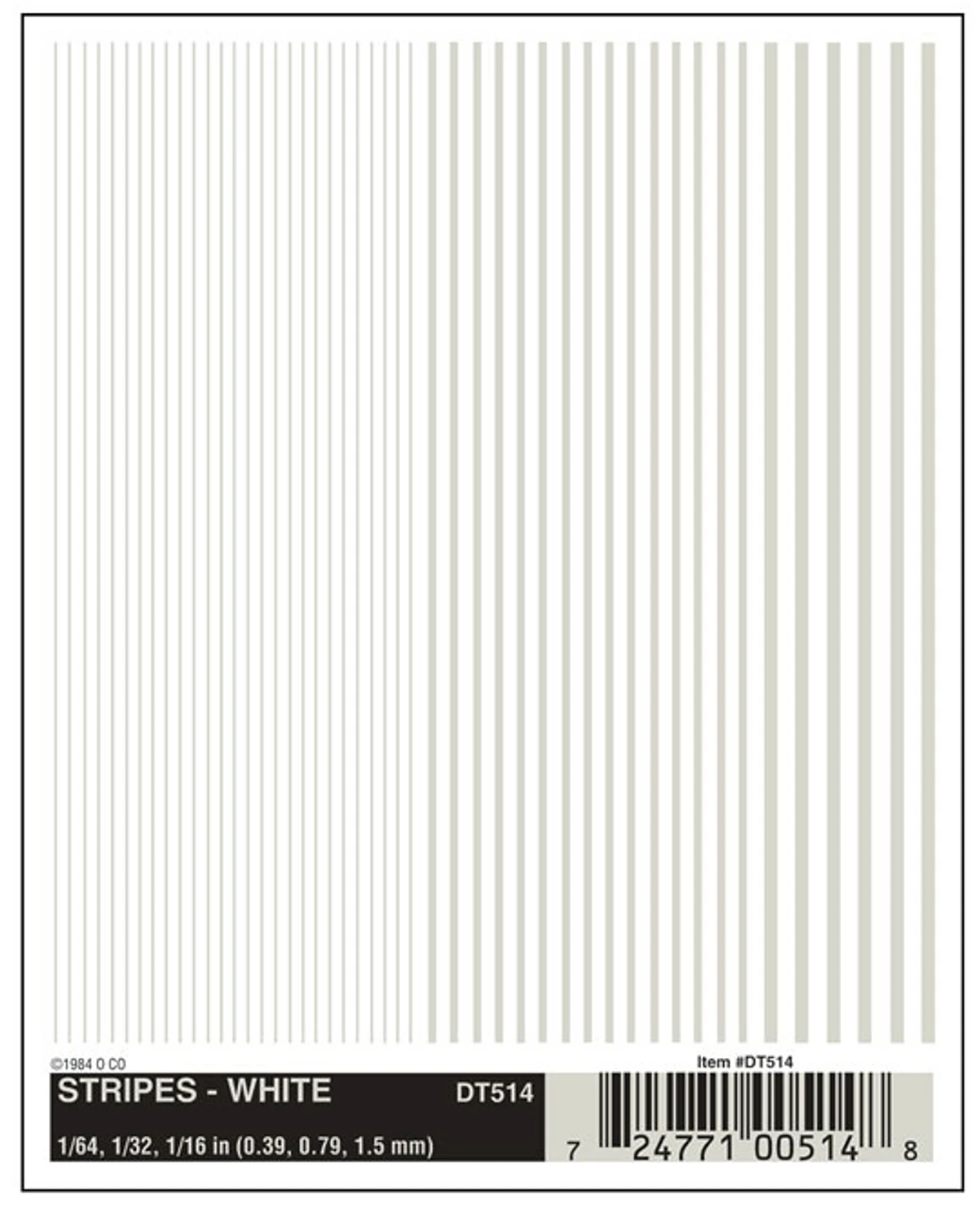 Woodland Scenics #514 - Stripes White 3 Woodland Scenics #514 - Stripes White