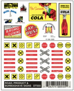 Woodland Scenics #555 - Road, Product And Burma-Shave Signs