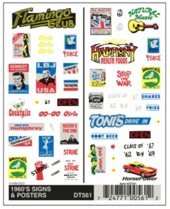 Woodland Scenics #561 - 1960's Signs And Posters