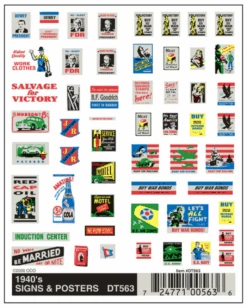 Woodland Scenics #563 - 1940's Signs And Posters